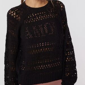 Spiritual Gangster Amore Crochet Crew neck Sweater
